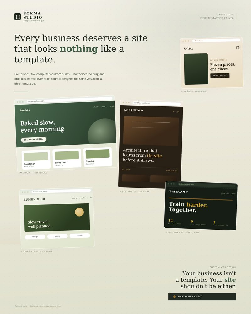 Web design concept: sage and clay color palette